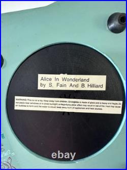 Rare Disney Alice In Wonderland Snow Globe Music Box Courtroom scene