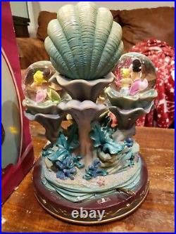 Rare Disney Ariel & Sisters Snow Globe Daughters of Triton Little Mermaid with Box