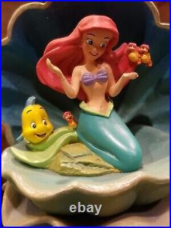 Rare Disney Ariel & Sisters Snow Globe Daughters of Triton Little Mermaid with Box