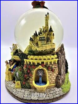 Rare Disney Beauty and the Beast Musical Snow Globe Castle