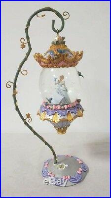 Rare Disney Cinderella Hanging Snow Globe & Stand