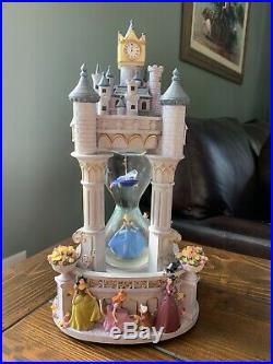Rare Disney Cinderella Hourglass Snowglobe Music Box plays So This is Love