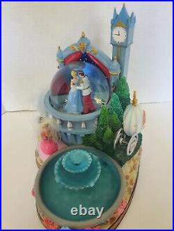 Rare Disney Cinderella musical Snowglobe with working Fountain