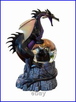Rare Disney Dragon Snow Globe Musical Cruella Evil Queen Ursula Jafar NIB
