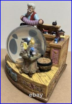 Rare Disney Geppetto's Workshop Pinocchio Snow Globe. Pre owned. (No Box)