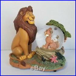 Rare Disney LION KING Snowglobe MUFASA SIMBA Plays I Just Can't Wait To Be King