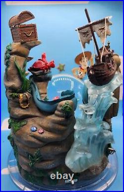 Rare? Disney Little Mermaid Ariel Grotto Snow Globe And Music Box Fountain
