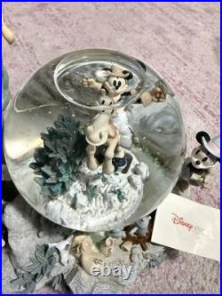 Rare Disney Mickey Home On The Range Snow Globe, Lights & Music, with Disney Tag