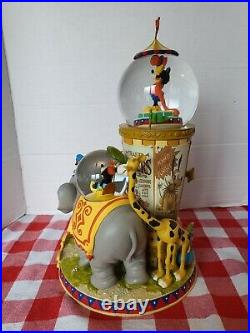 Rare Disney Mickey's Big Top Circus Triple Bubble Snow Globe Retired