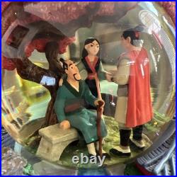 Rare Disney Mulan Snow Globe Music Box Plays Reflection Disney Store HTF WORKS