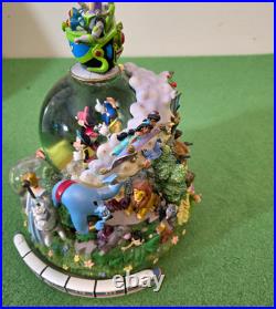 Rare Disney Parks Musical Snow Globe 50+ Characters Zip-A-Dee-Doo-Dah Retired