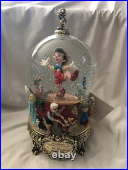 Rare Disney Pinocchio Master of Animation Musical Snow Globe by Ollie Johnston