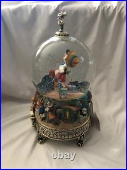 Rare Disney Pinocchio Master of Animation Musical Snow Globe by Ollie Johnston