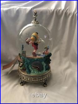 Rare Disney Pinocchio Master of Animation Musical Snow Globe by Ollie Johnston