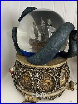 Rare Disney Pirates of the Caribbean Musical Water Globe LARGE Collectible