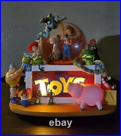 Rare Disney Pixar Toy Story Andy's Toy Box Light & Musical Snowglobe Buzz Woody