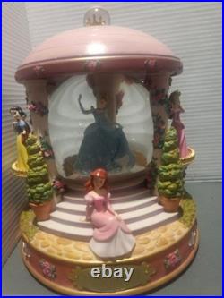 Rare Disney Revolving Princess Large Snow Globe Musical