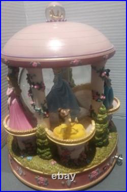 Rare Disney Revolving Princess Large Snow Globe Musical