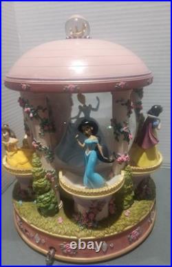 Rare Disney Revolving Princess Large Snow Globe Musical