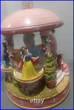 Rare Disney Revolving Princess Large Snow Globe Musical