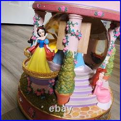 Rare Disney Revolving Princess Large Snow Globe Musical With Box READ