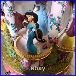 Rare Disney Revolving Princess Large Snow Globe Musical With Box READ
