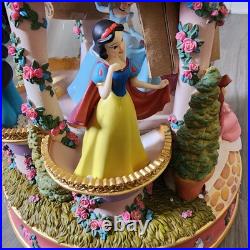 Rare Disney Revolving Princess Large Snow Globe Musical With Box READ
