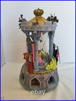 Rare Disney Sleeping Beauty Hourglass Snowglobe. Music and lights work
