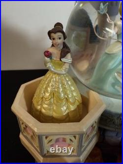 Rare Disney Store 5 Princess 8.5 Snow Globe Cinderella Belle Ariel Snow White