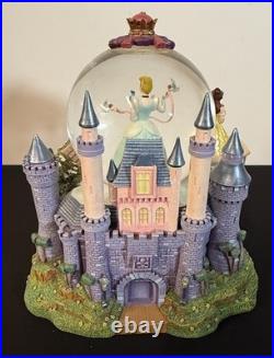 Rare Disney Store 5 Princess 8.5 Snow Globe Cinderella Belle Ariel Snow White