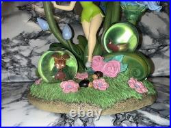 Rare Disney Store Exclusive Tinker Bell Fireflies Light up Snow Globe