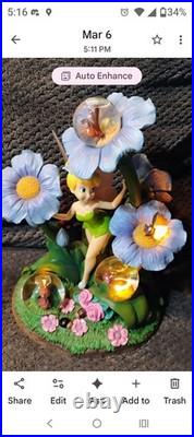 Rare Disney Store Exclusive Tinker Bell Fireflies Light up Snow Globe