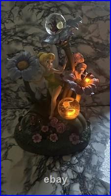 Rare Disney Store Exclusive Tinker Bell Fireflies Light up Snow Globe