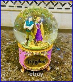 Rare Disney Tangled Rapunzel and Flynn Ryder Snow Globe