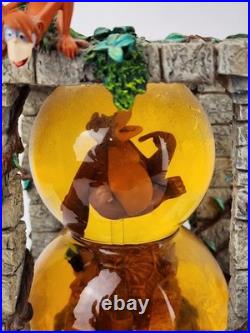 Rare Disney The Jungle Book Musical Double Snow Globe King Louie And Throne