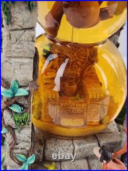 Rare Disney The Jungle Book Musical Double Snow Globe King Louie And Throne