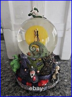 Rare Disney The Nightmare Before Christmas Snow Globe 1993 Music Vintage Retro