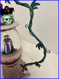 Rare Disney Villain Evil Witch Queen Snow White Hanging Snow Globe Vine Stand