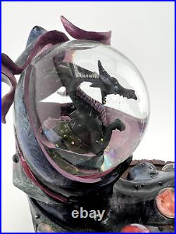 Rare Disney Villains Maleficent Dragon Sleeping Beauty Snow Globe 12 HAS FLAW