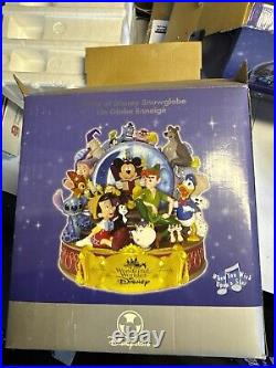 Rare Disney World Of Disney Snowglobe Bundle