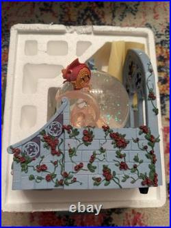 Rare Disney's Sleeping Beauty Aurora With Fairies Snow Globe Music Box Night