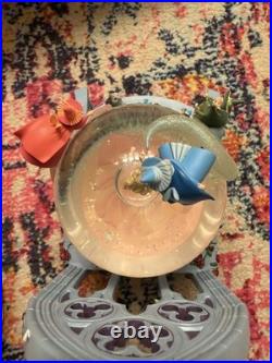 Rare Disney's Sleeping Beauty Aurora With Fairies Snow Globe Music Box Night