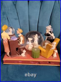Rare HTF Disney 101 Dalmatians Family Time Musical Snow Globe Please Read