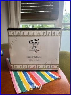 Rare Japan 25th Anniversary Chip and Dale SnowGlobe. Amazing detail & NIB