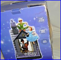 Rare Large Disney Store Peter Pan Wendy You Can Fly! Snow Globe Mib Unused