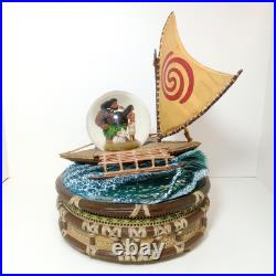 Rare Limited Edition Disney Moana Maui DAMAGE Light Up Musical Snow Globe 2016