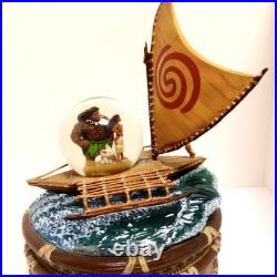 Rare Limited Edition Disney Moana Maui DAMAGE Light Up Musical Snow Globe 2016