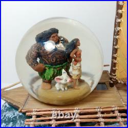 Rare Limited Edition Disney Moana Maui DAMAGE Light Up Musical Snow Globe 2016