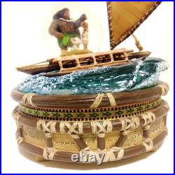 Rare Limited Edition Disney Moana Maui DAMAGE Light Up Musical Snow Globe 2016