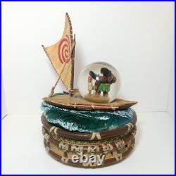Rare Limited Edition Disney Moana Maui DAMAGE Light Up Musical Snow Globe 2016